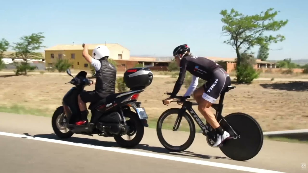 Why is Pogacar training behind a motorbike ?