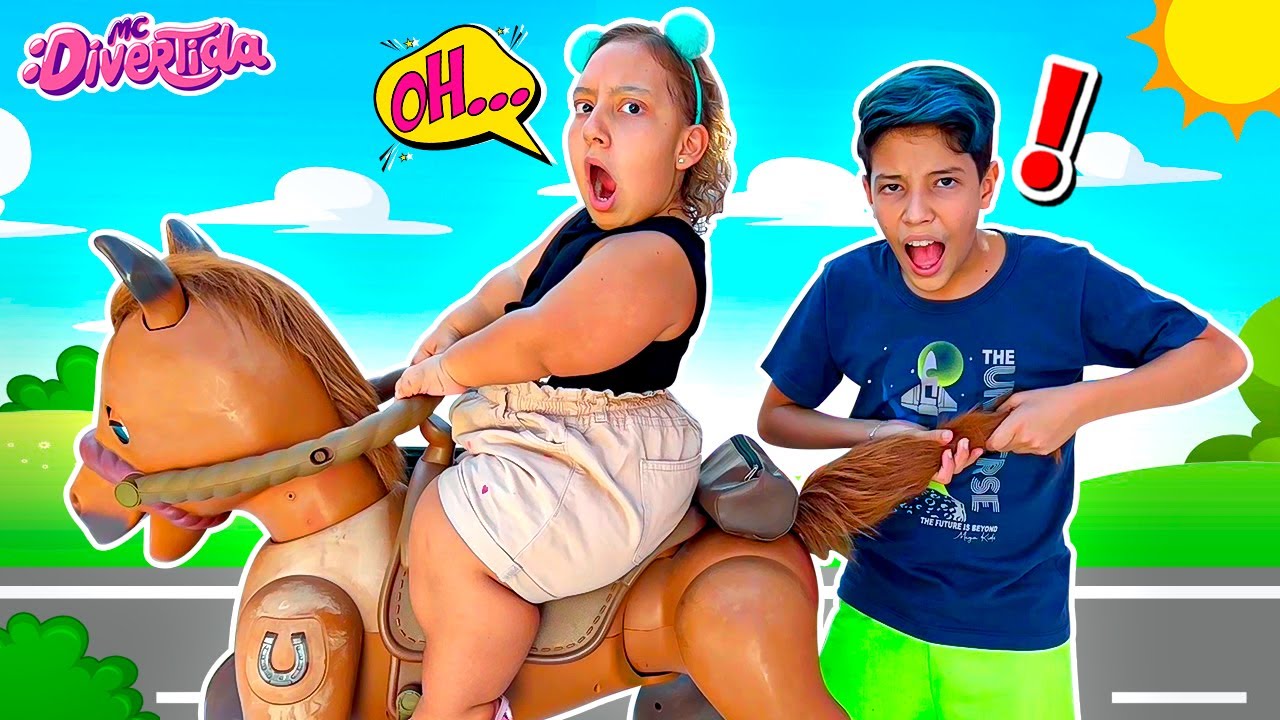 Maria Clara e Henrique querem o mesmo cavalinho de brinquedo - MC Divertida