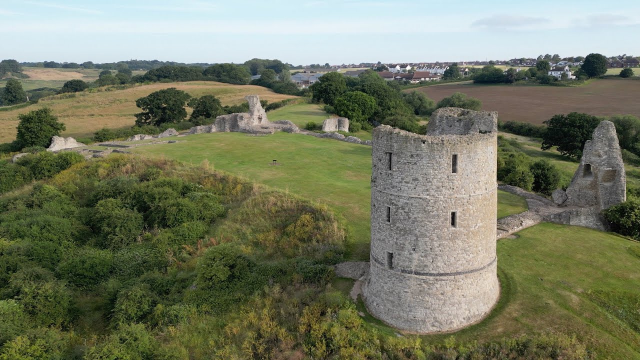 Stunning drone views of Hadleigh Castle in Essex.