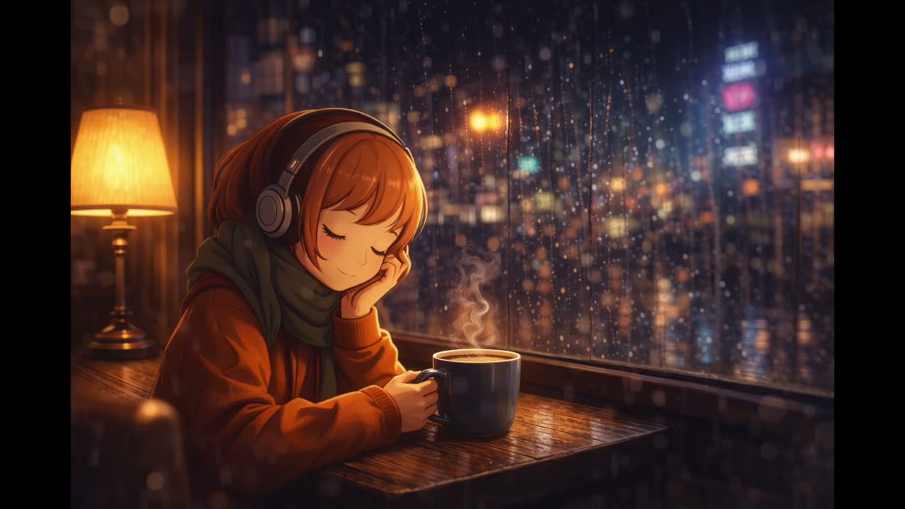Rainy Night Lofi ☕ Deep Focus & Study Music (No Ads, 2 Hours)