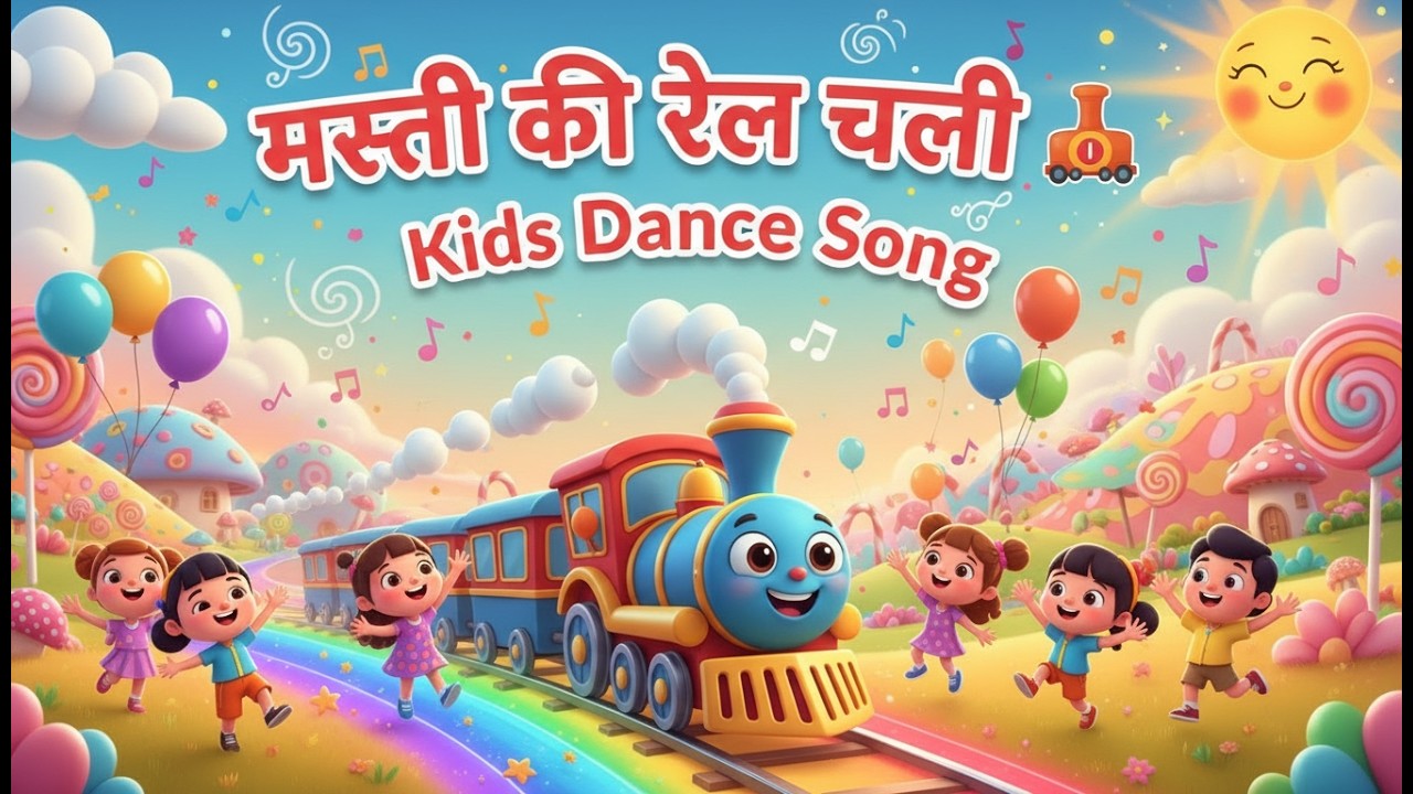 मस्ती की रेल चली 🚂 | Kids Dance Song | Hindi Nursery Rhyme for Children