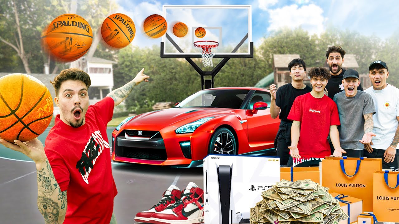 Make the Shot, I'll Buy You Anything Challenge! (ft. RiceGum)
