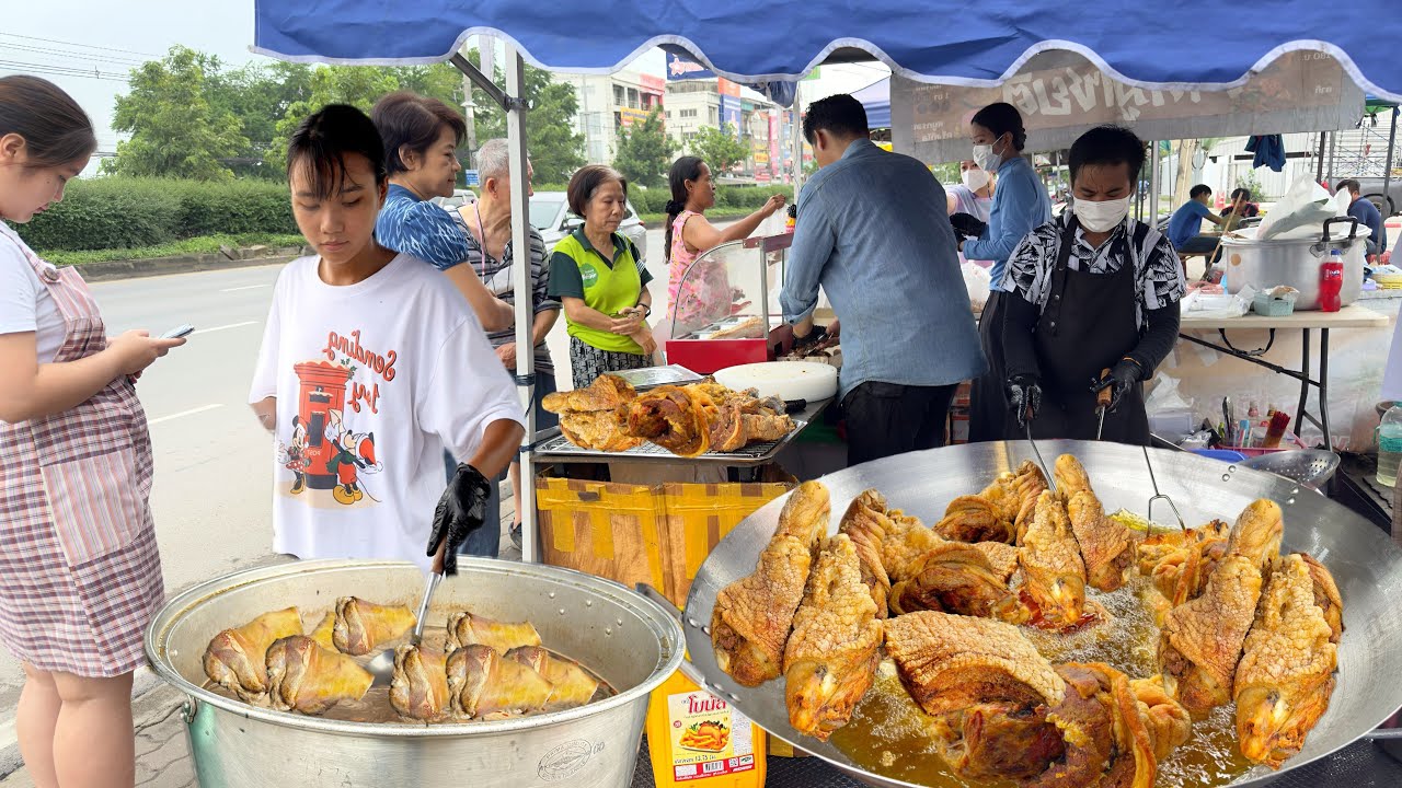 Sold Out in 2 Hours! Making 400 Kg of Crispy Pork Belly & Crispy Pig Leg | Thai Street Food