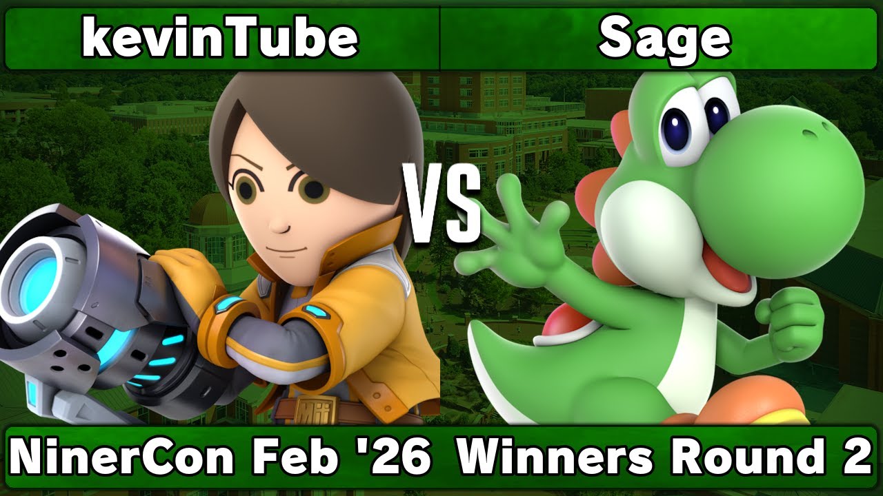 kevinTube (Mii Gunner) vs Sage (Yoshi) | Winners Round 2 | NinerCon Feb 2026