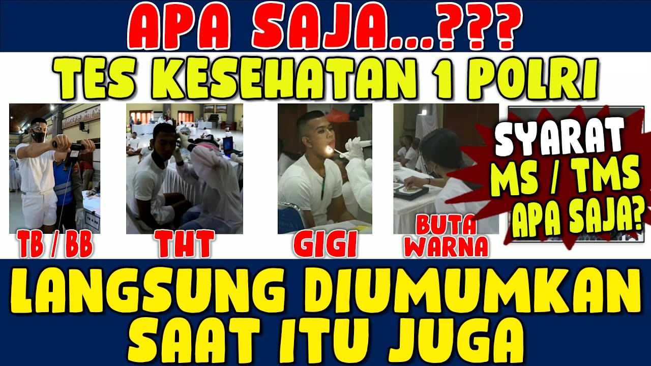 TAHAPAN Tes Kesehatan (Rikkes) 1 Polri Dalam Seleksi Penerimaan Polri