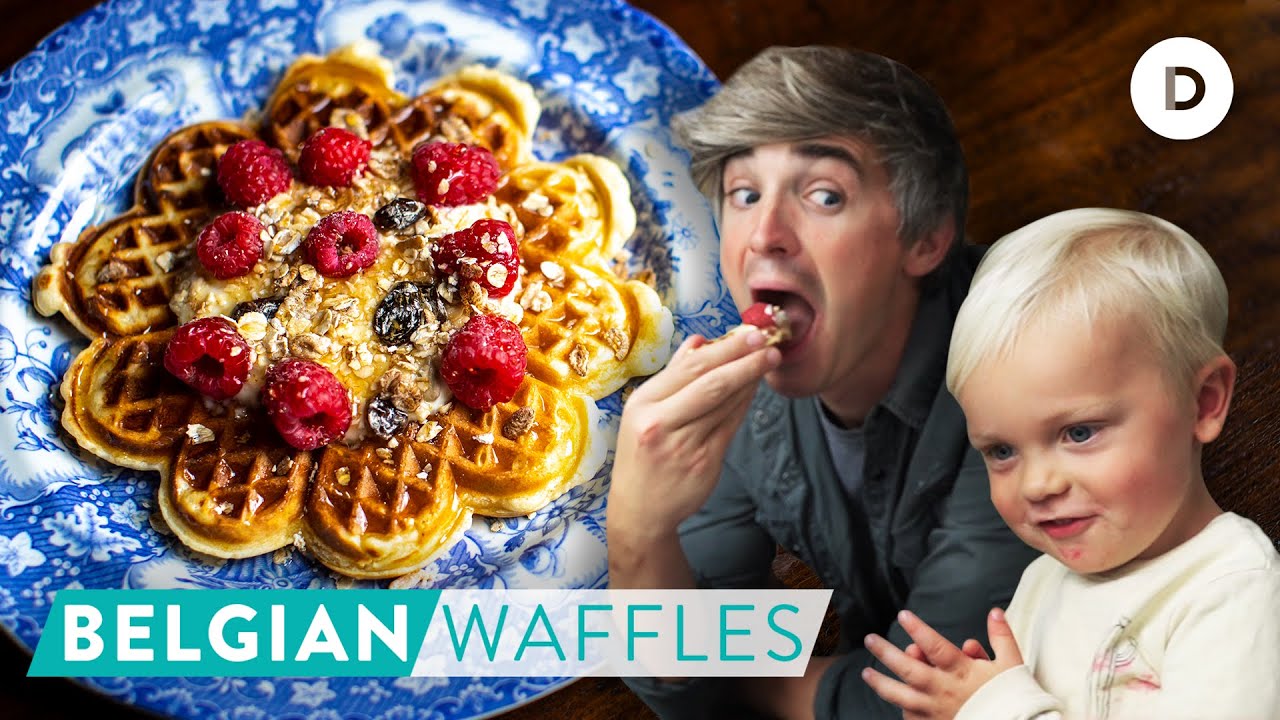 RECIPE: My BEST Belgian Waffles with Noah!
