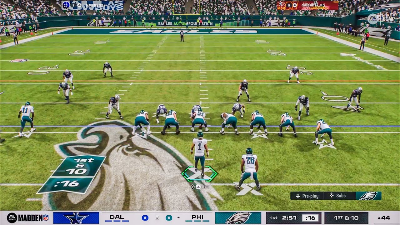Eagles vs Cowboys Madden 26 Online PS5 Gameplay