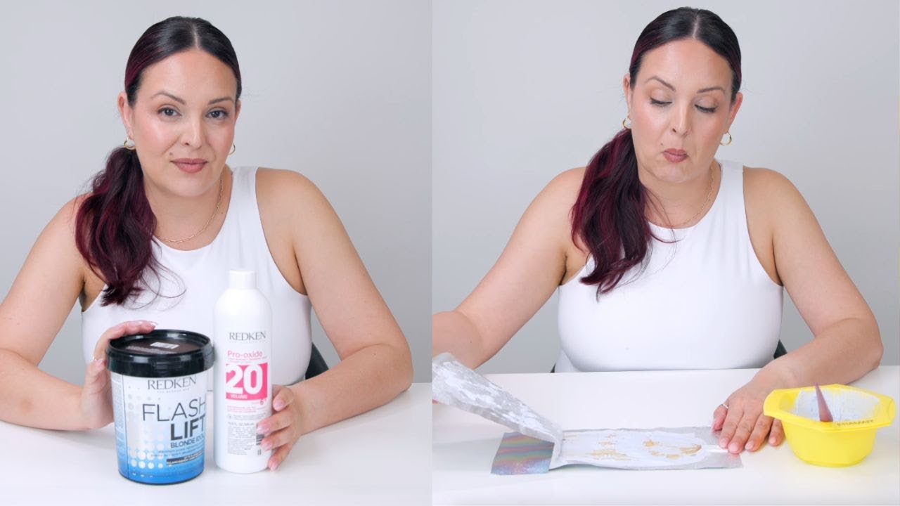 Testing Redken Flashlift Lightener to see if it's the Best Hair Bleach on Dark Hair #hairbleach