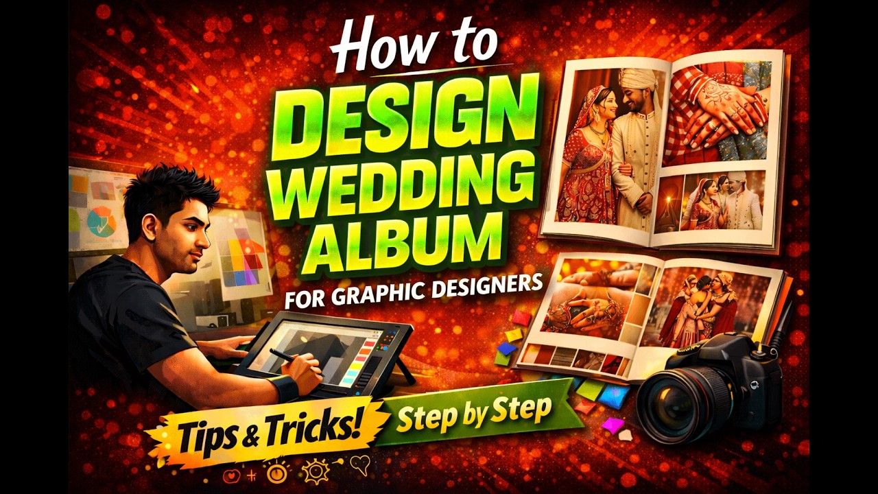Wedding Album Design Tutorial | Photoshop Album Design Step by Step