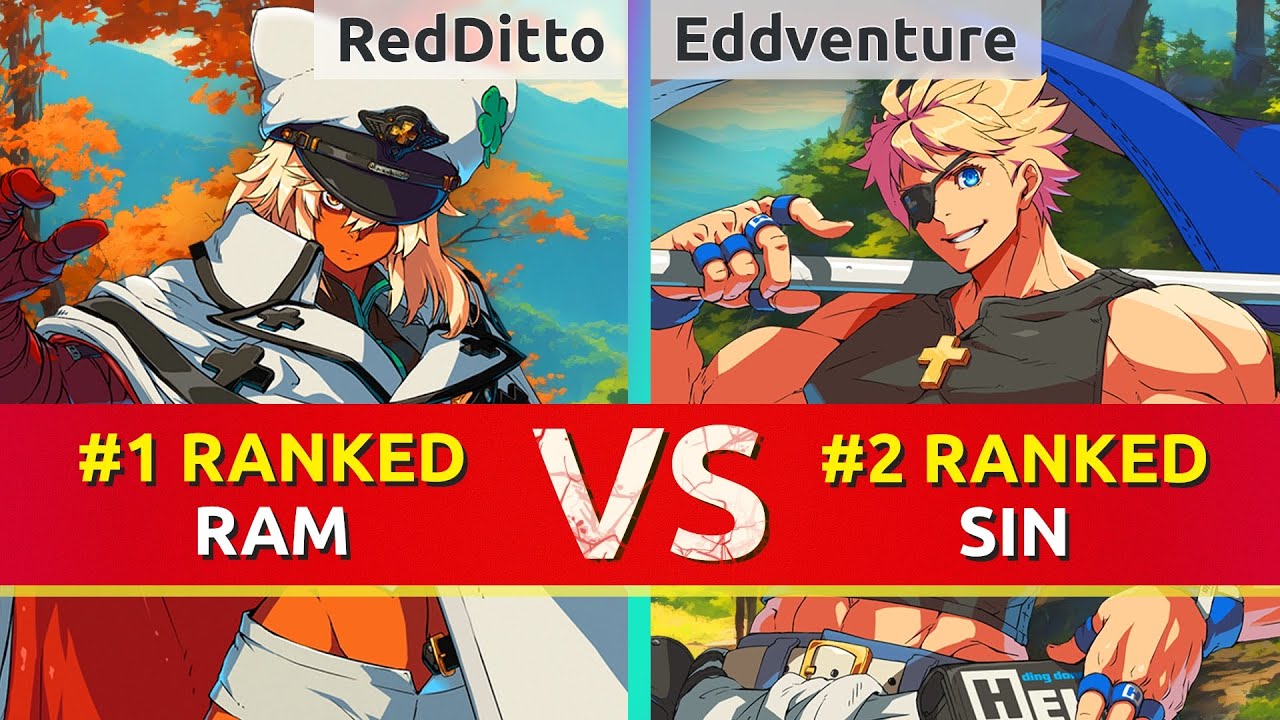 GGST ▰ RedDitto (#1 Ranked Ramlethal) vs Eddventure (#2 Ranked Sin). High Level Gameplay