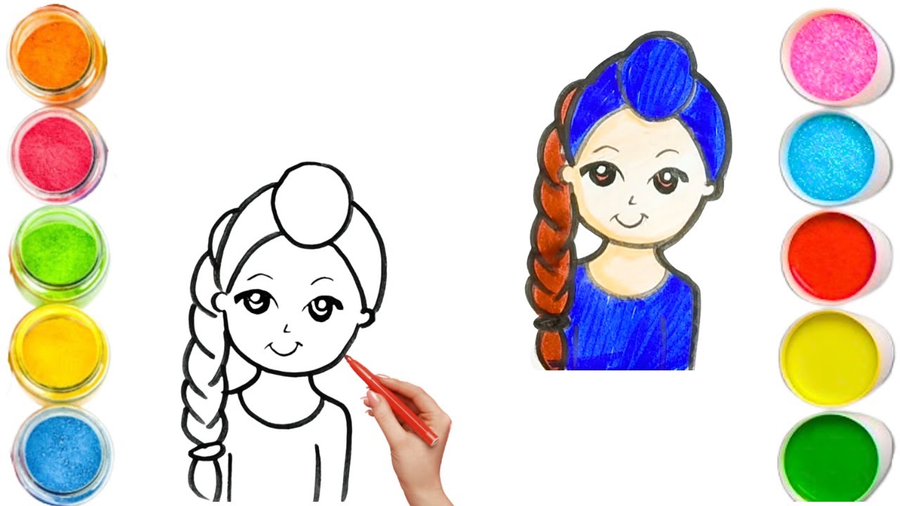 How To Draw cute Rumi Drawing, Painting & Coloring For Kids and Toddlers_🌈🎨 🐋