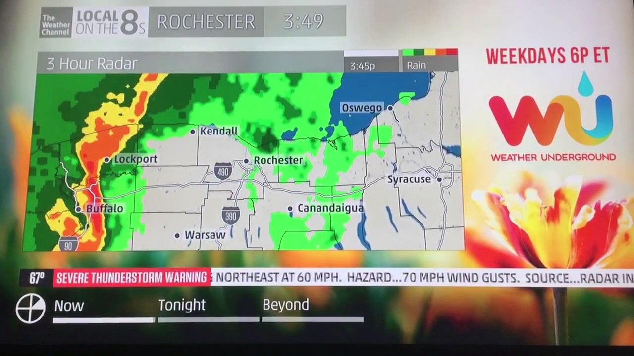 Rare Tornado watch in Rochester NY Local on the 8s 5/1/17