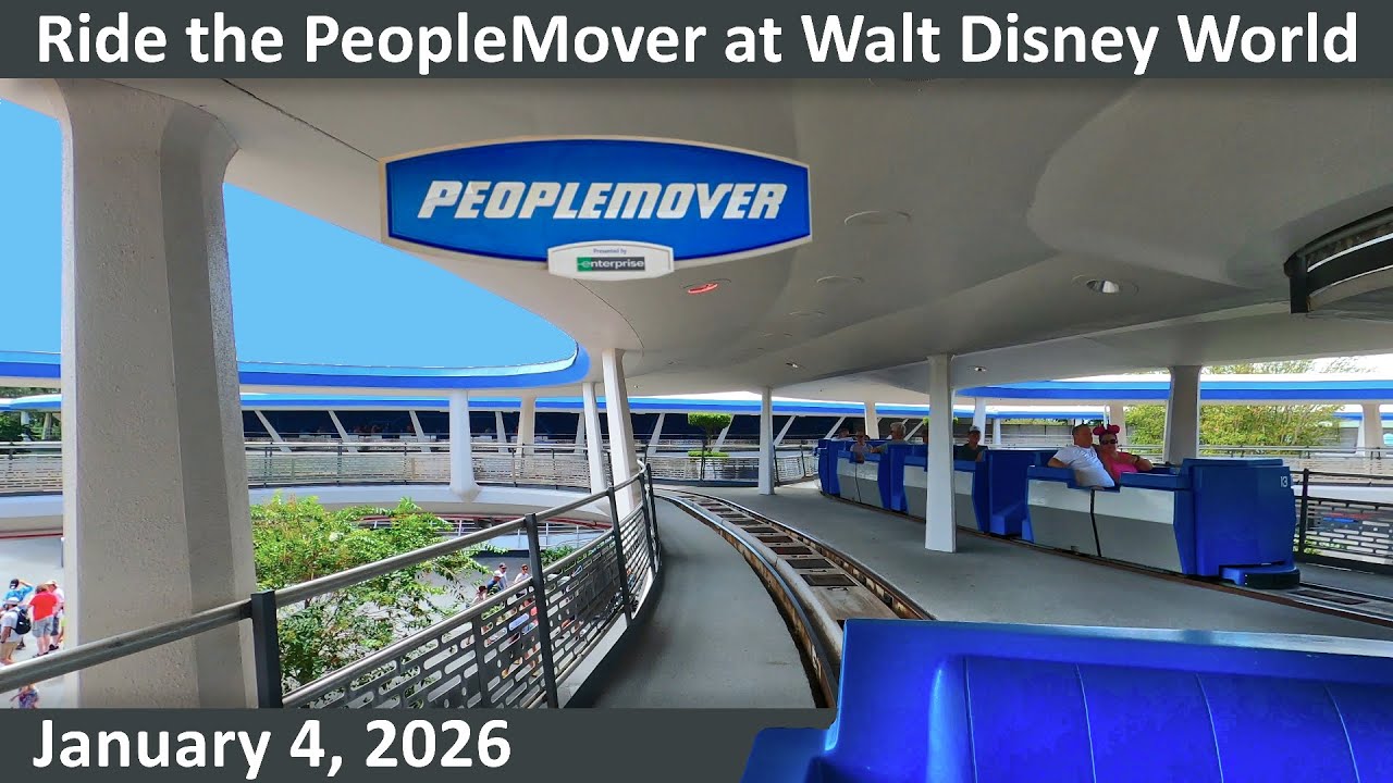 Ride the PeopleMover at Disney's Magic Kingdom in Walt Disney World Florida - January 4, 2026
