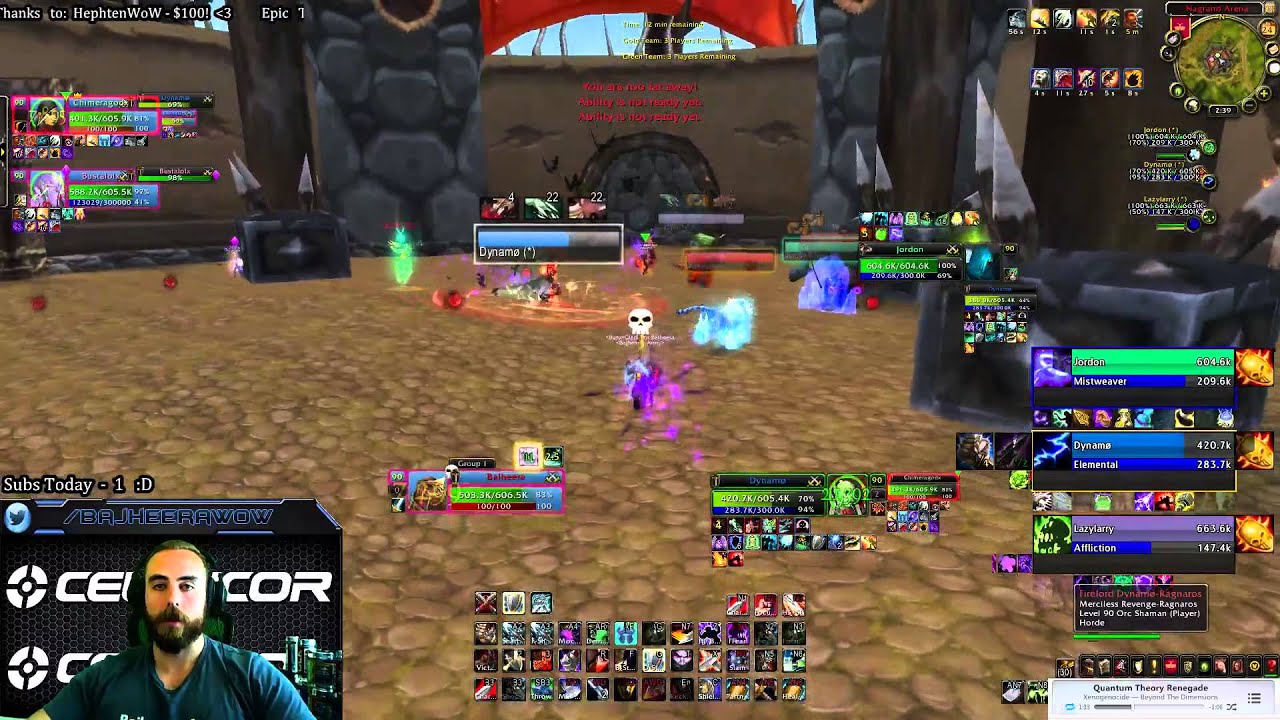 Bajheera - Warrior 3v3 Arena as KFC to 2500+ - 5.4.8 Gladiator Warrior PvP