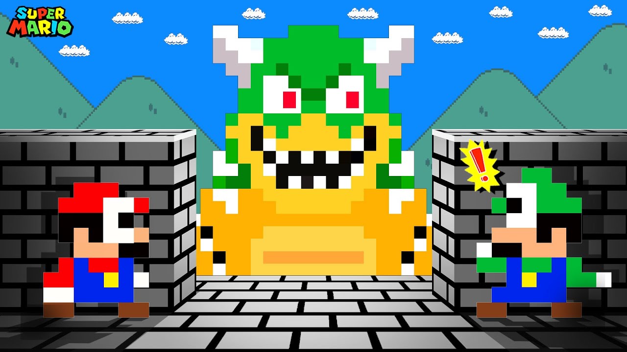 Mario and Luigi. but Hiding As TINY In Mario HIDE And SEEK Challenge!...