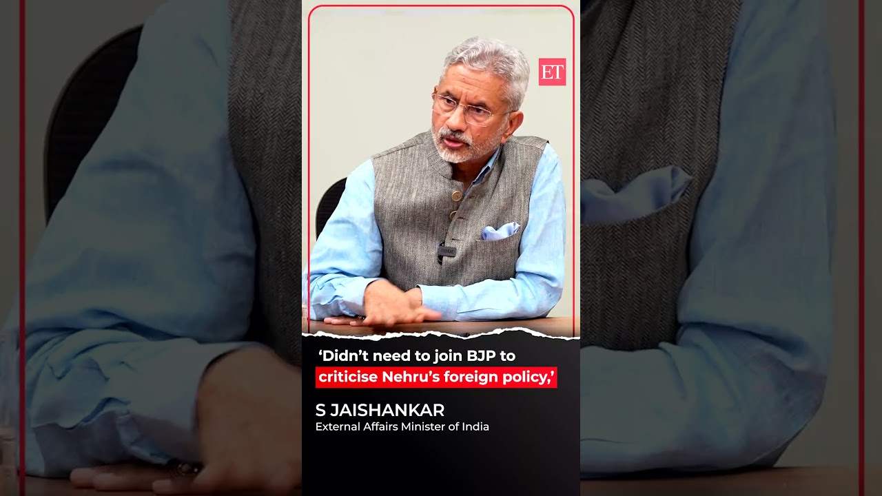 'I didn't need to join BJP to criticise Nehru's foreign policy,': EAM S Jaishankar