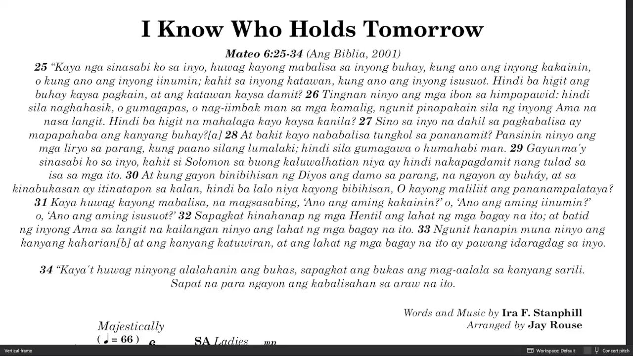 SOPRANO   I Know Who Holds Tomorrow