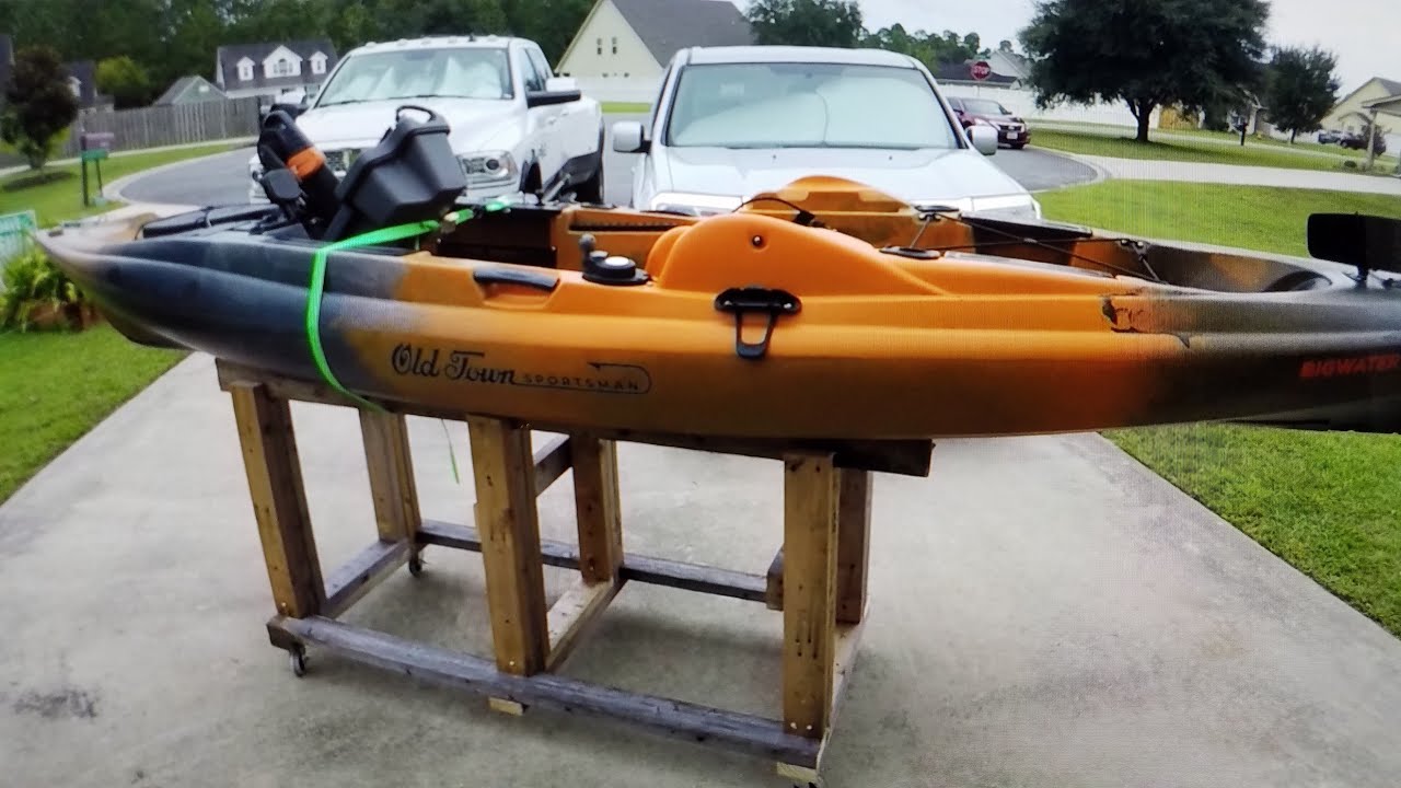 DIY kayak rack and kayak cart for the Old Town Sportsman Bigwater 132!