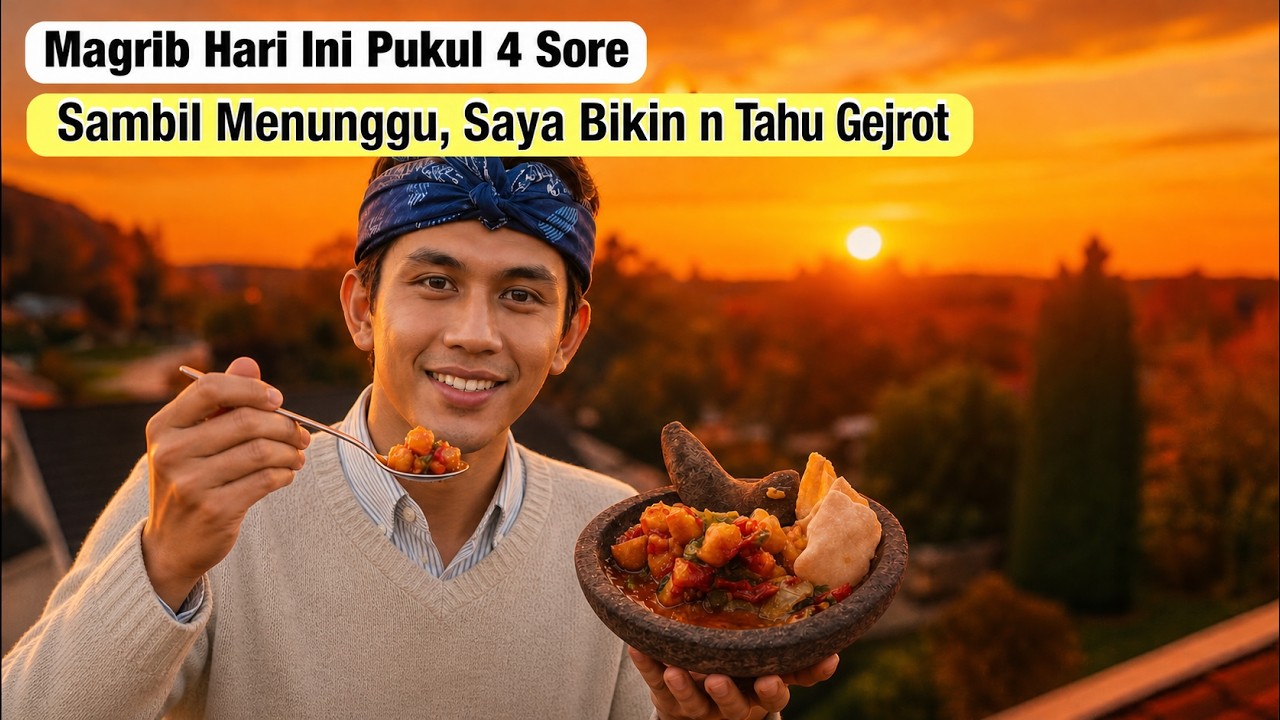 Di Negara Ini Magrib Jam 4 Sore, Sambil Menunggu Jadwal Shalat Saya Bikin Tahu Gejrot Khas Sunda