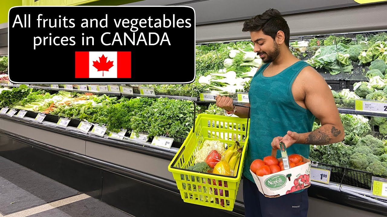 Grocery Shopping in Canada || Complete list of vegetable and fruit with price in Canada