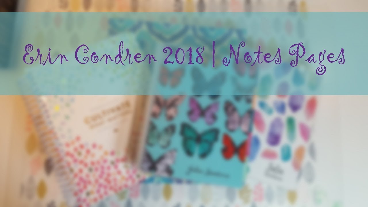 My Erin Condren 2018 Notes Pages