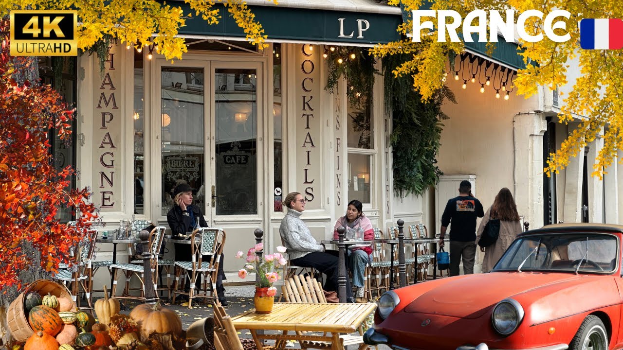 22 October 2025 PARIS 🇫🇷 FRANCE 4K HDR WALK CITY TOUR | FALLEN LEAVES 🍃 🍂 WARM AUTUMN PALETTE NARROW