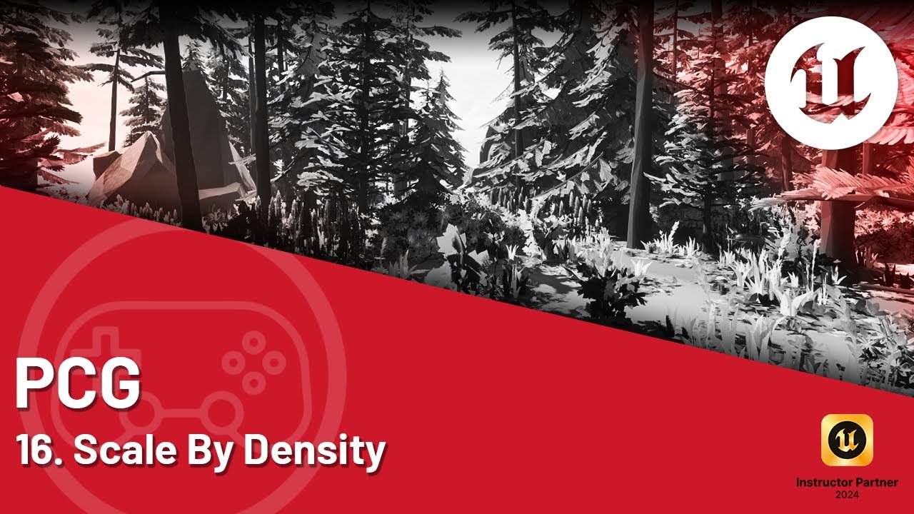 Учебник по Unreal Engine 5 — PCG — 16. Масштабирование по плотности