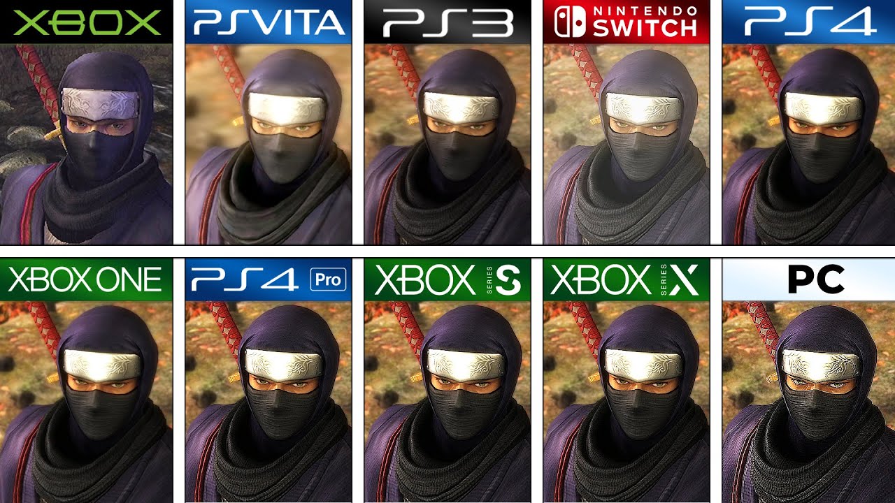 Ninja Gaiden (2004) XBOX vs PS Vita vs PS3 vs Switch vs PS4/PRO vs XBOX ONE vs XBOX S/X vs PC (4K)