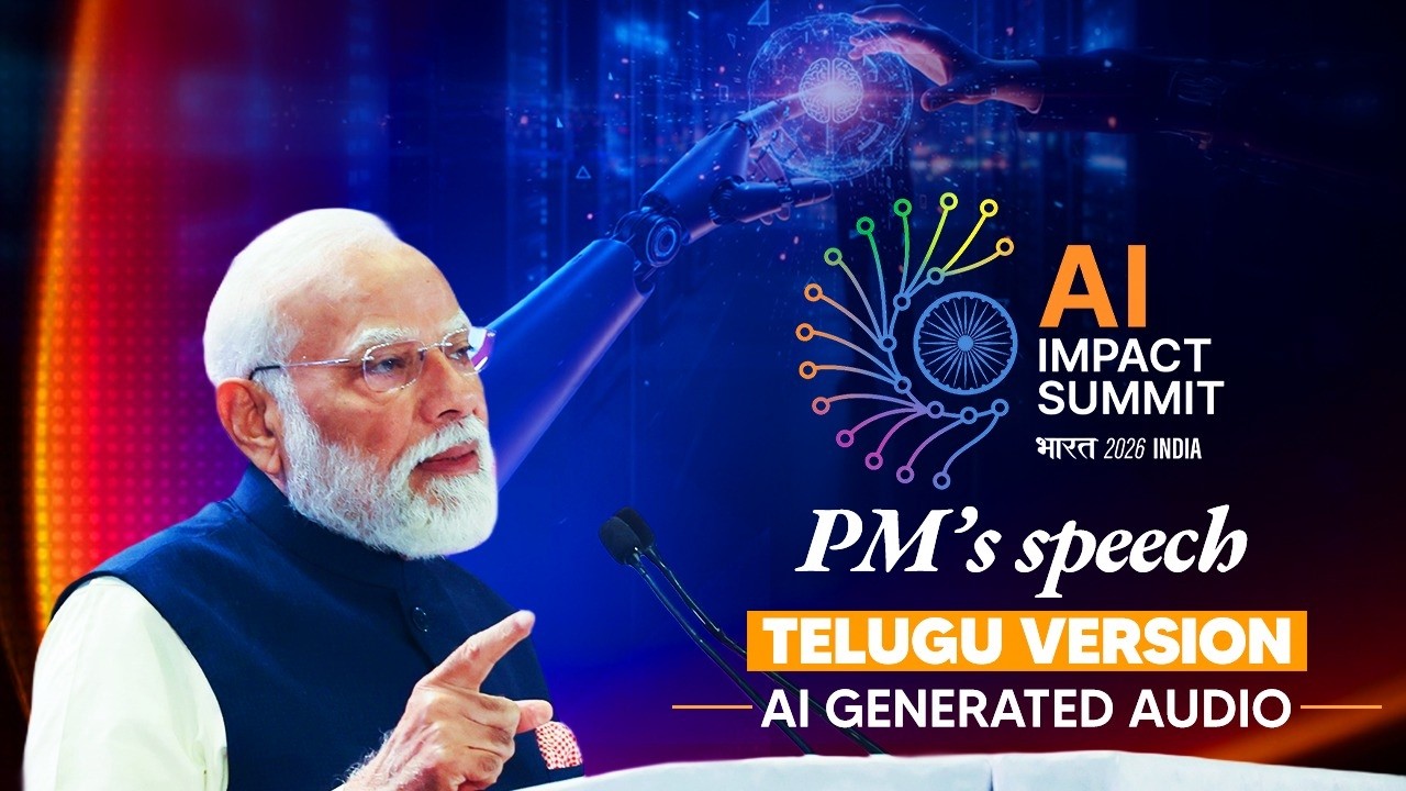 PM Modi’s speech during India AI Impact Summit 2026 | Telugu version | AI Generated Audio