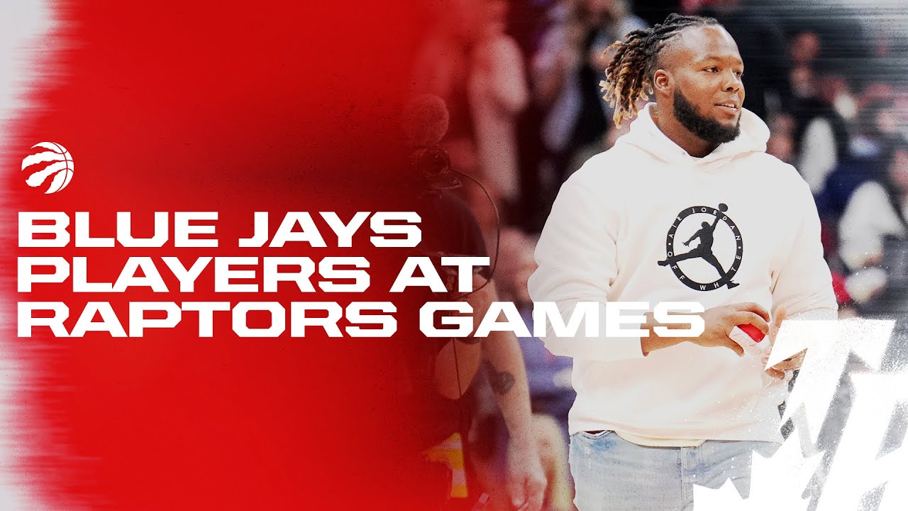 TORONTO BLUE JAYS PLAYERS AT RAPTORS GAMES THROUGHOUT THE YEARS