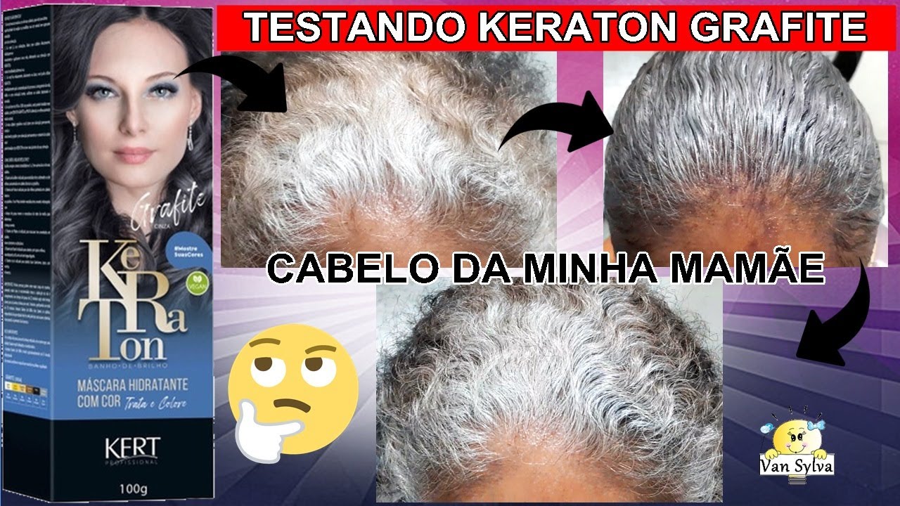 TESTEI KERATON GRAFITE NO CABELO BRANCO DA MINHA MÃE