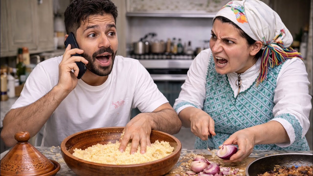 🔥شوفو شكون عيط لياسر وهو كايحضر الكسكس #اكسبلور #food والقصباوية معجبهاش الحال! 😳😡