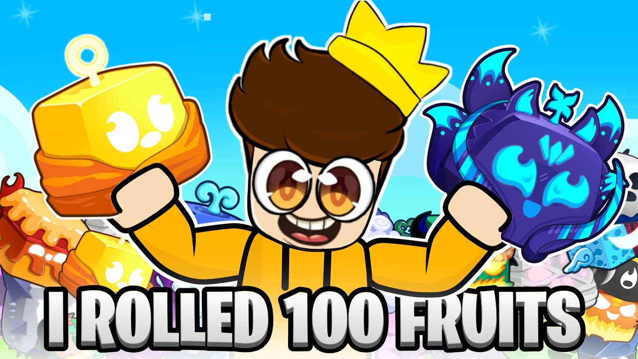 I Rolled 100 Fruits in Blox Fruits Roblox