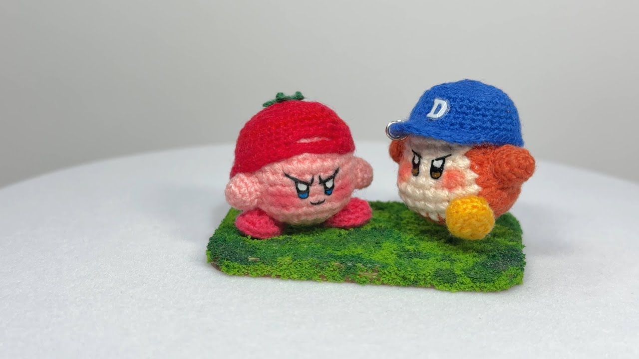 별의 커비 & 웨이들 디 코바늘 미니어처 만들기 | kirby & waddle dee crochet making
