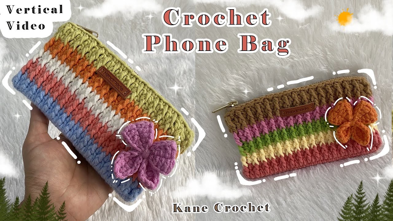 CROCHET BAG 🎀 Easy Crochet Phone Bag Tutorial 🎀 Crochet Bow