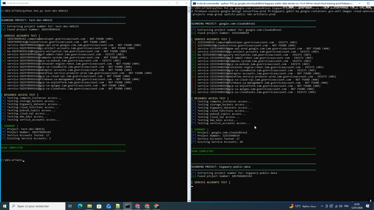 GCP Project Numbers Validation & Service Account Enumeration via Google API Behavior