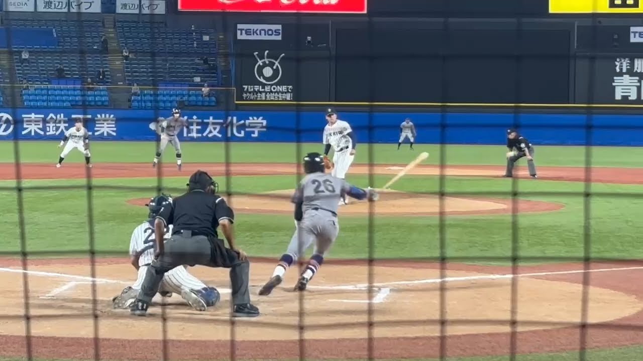 慶應義塾大学・丸田湊斗 今シーズン初ヒット 2025 10 18 (慶應義塾)