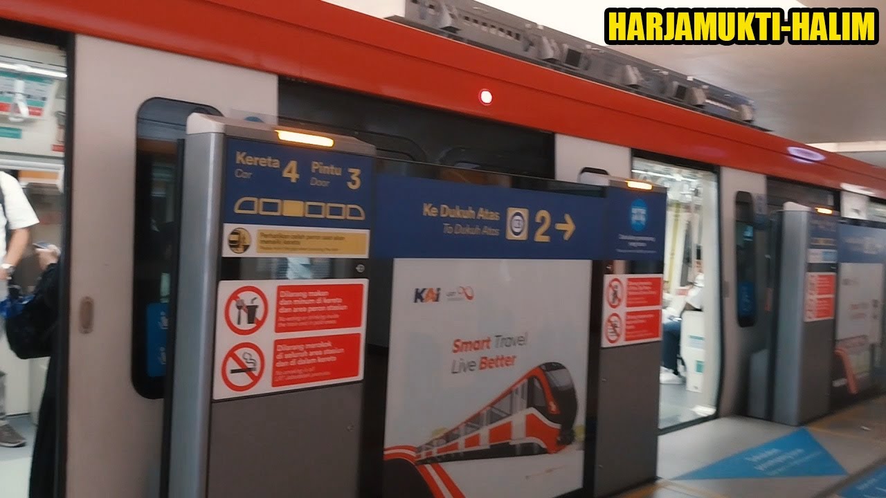 Naik LRT Jabodebek Dari Stasiun Harjamukti Ke Stasiun Halim Kereta Cepat Jakarta-Bandung