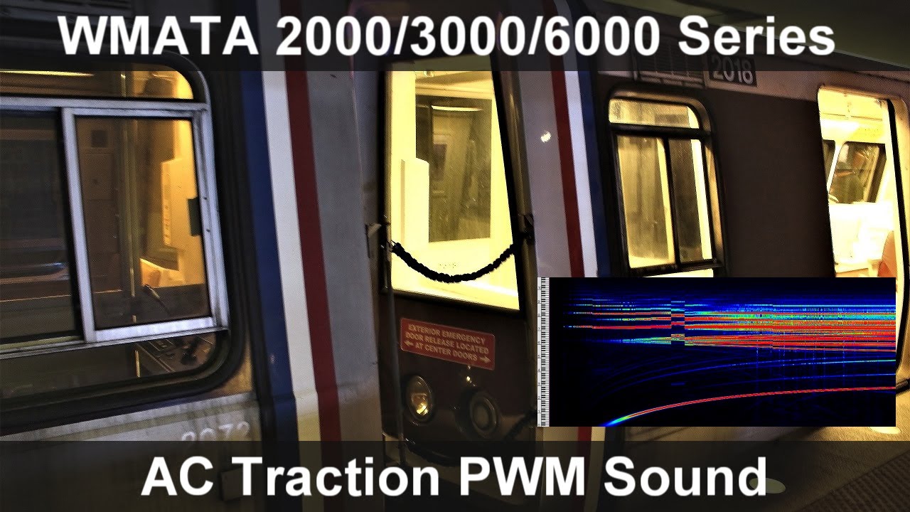 [Inductor-Recorded Traction Motor Sound モハラジオ録音] WMATA 2000/3000/6000 Series [Alstom IGBT-VVVF]