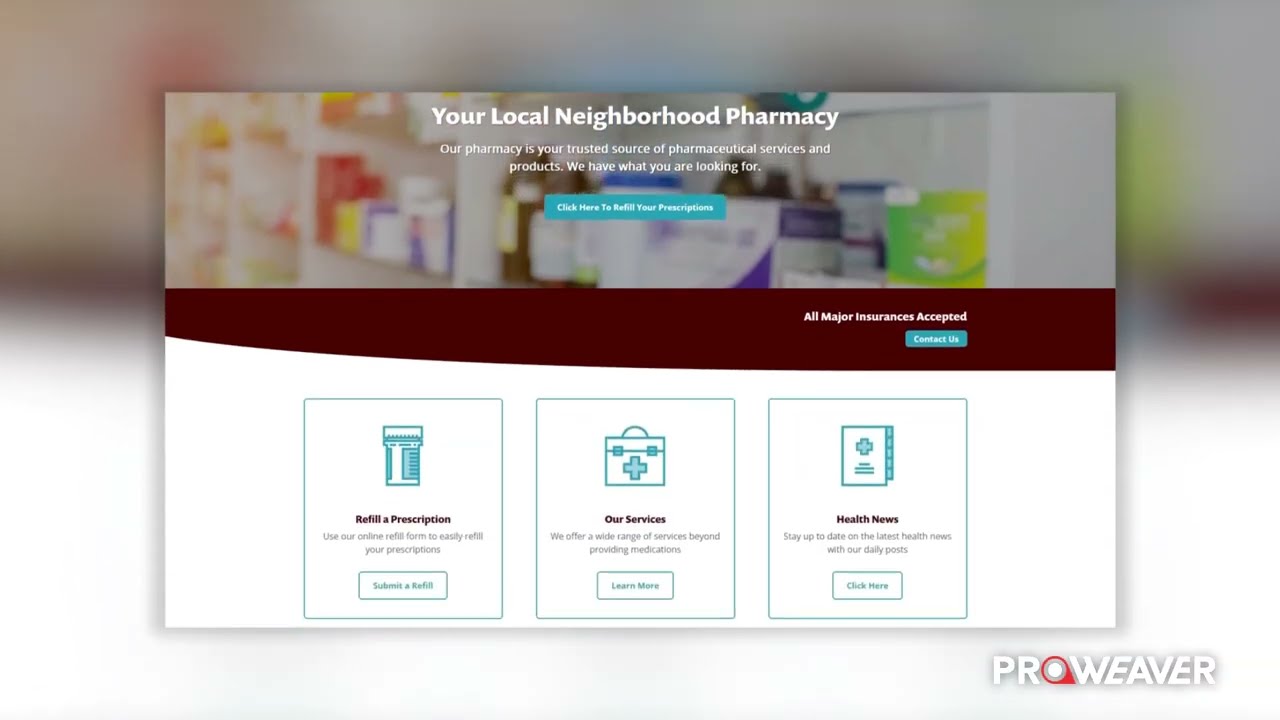 Pharmacy Custom Website Design