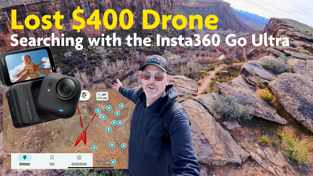 I LOST MY $400 DRONE! 😱 Desert Dog Walk with Insta360 Go Ultra