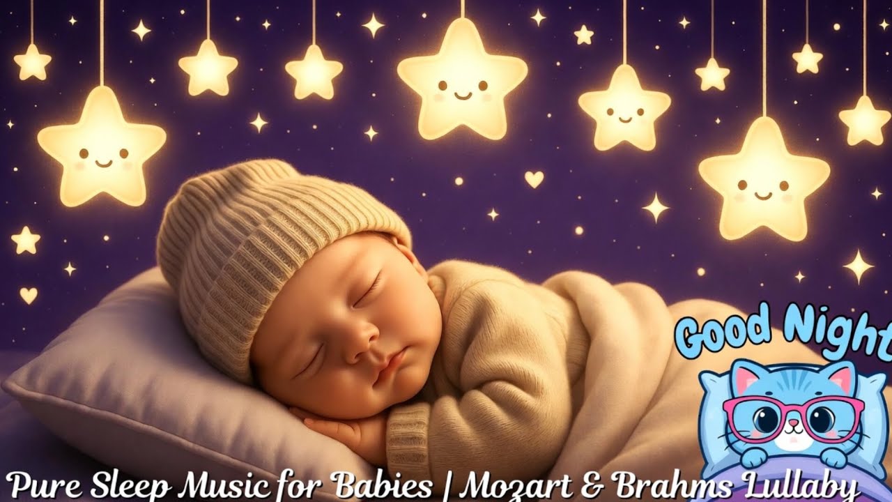 Baby Sleep Music 🌙 Help Baby Sleep Instantly in 3 Minutes 💤 Quiet Bedtime 🎵Mozart & Brahms Lullabies