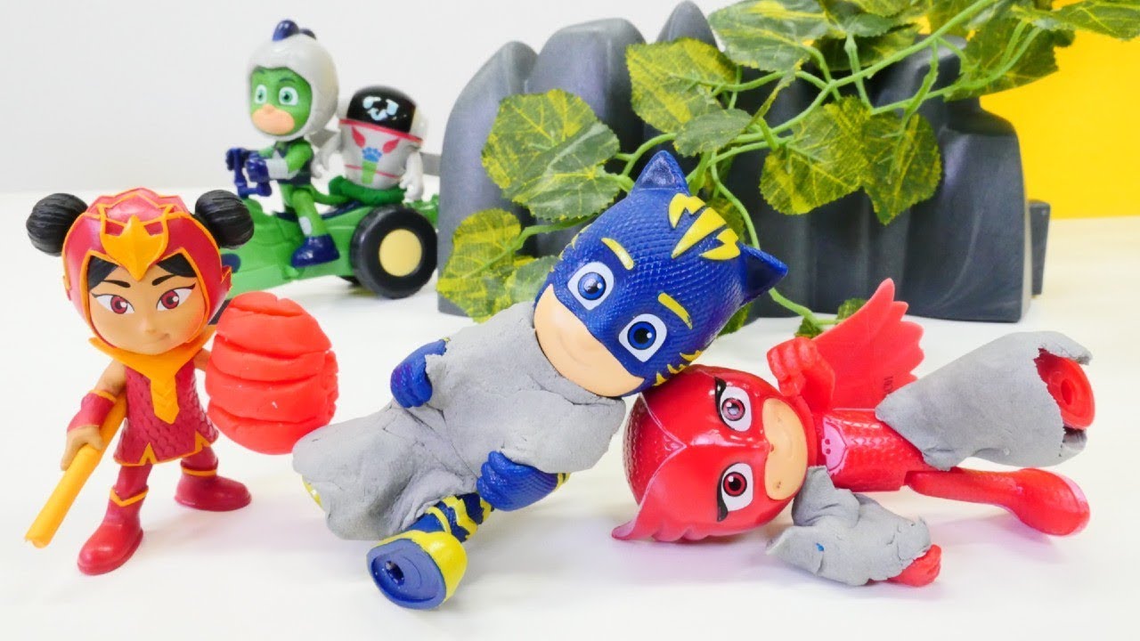 Pj Mask oyunu. Gece Ninjaları mistik taşın peşindeler! An Yu taşı savunuyor!