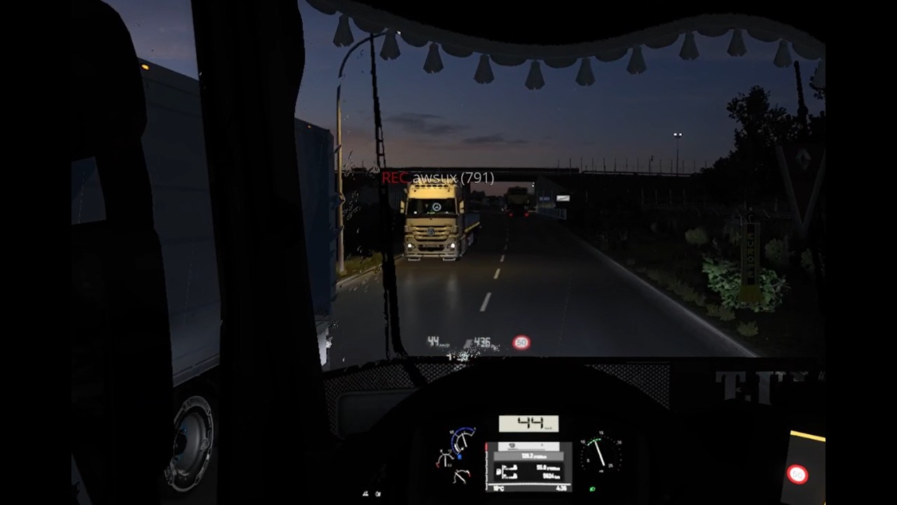 The calm delivery started in heavy rain from Calais | Euro Truck Simulator 2