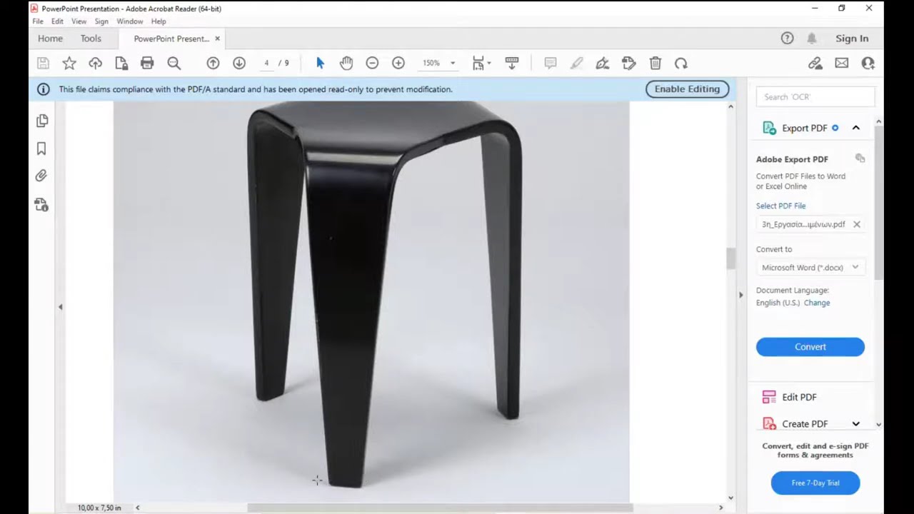 Modelling Michel Péclard's Stool
