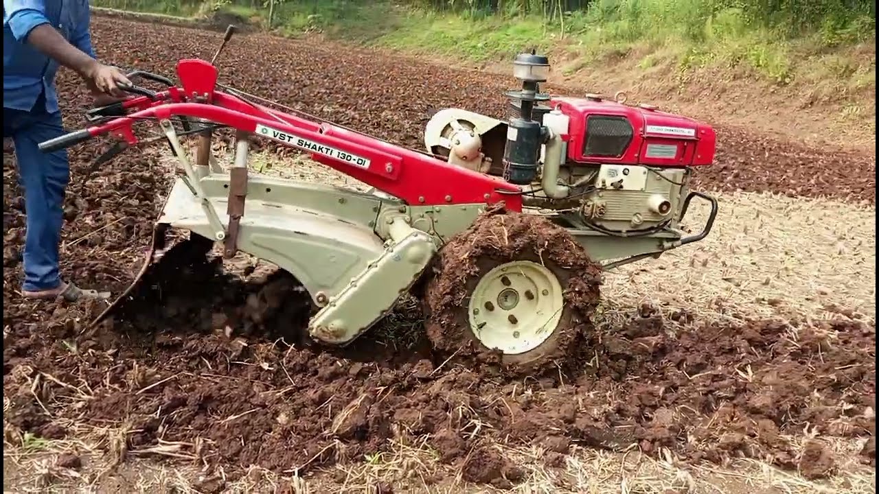 vst shakti power tiller cultivation.