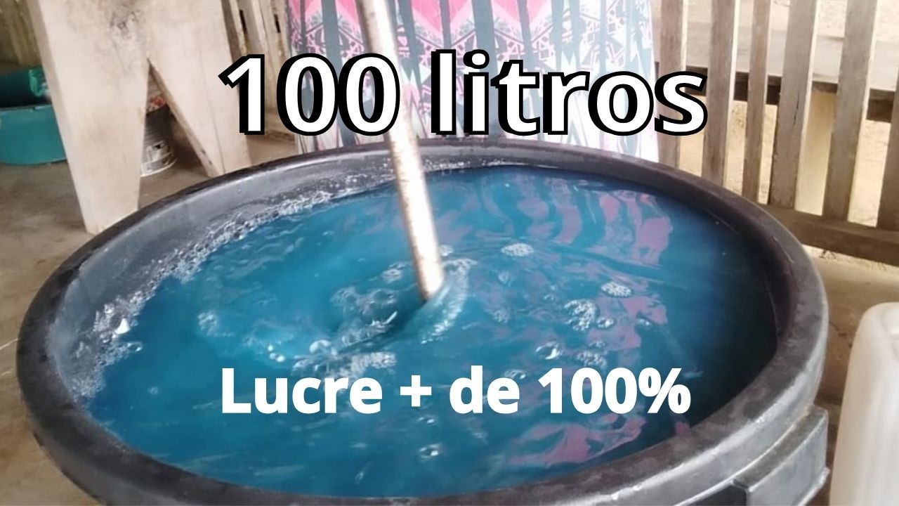 SABÃO LÍQUIDO MULTIUSO  RECEITA DE 100 LITROS.  DA PRA  LUCRAR MAIS DE 100%!