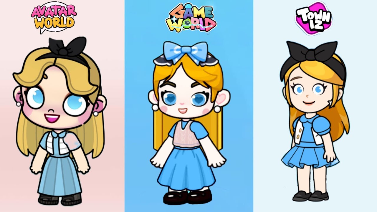 💙Alice Style Look In 3 Gameplay #pazu #avatarworld #disney #gameworld
