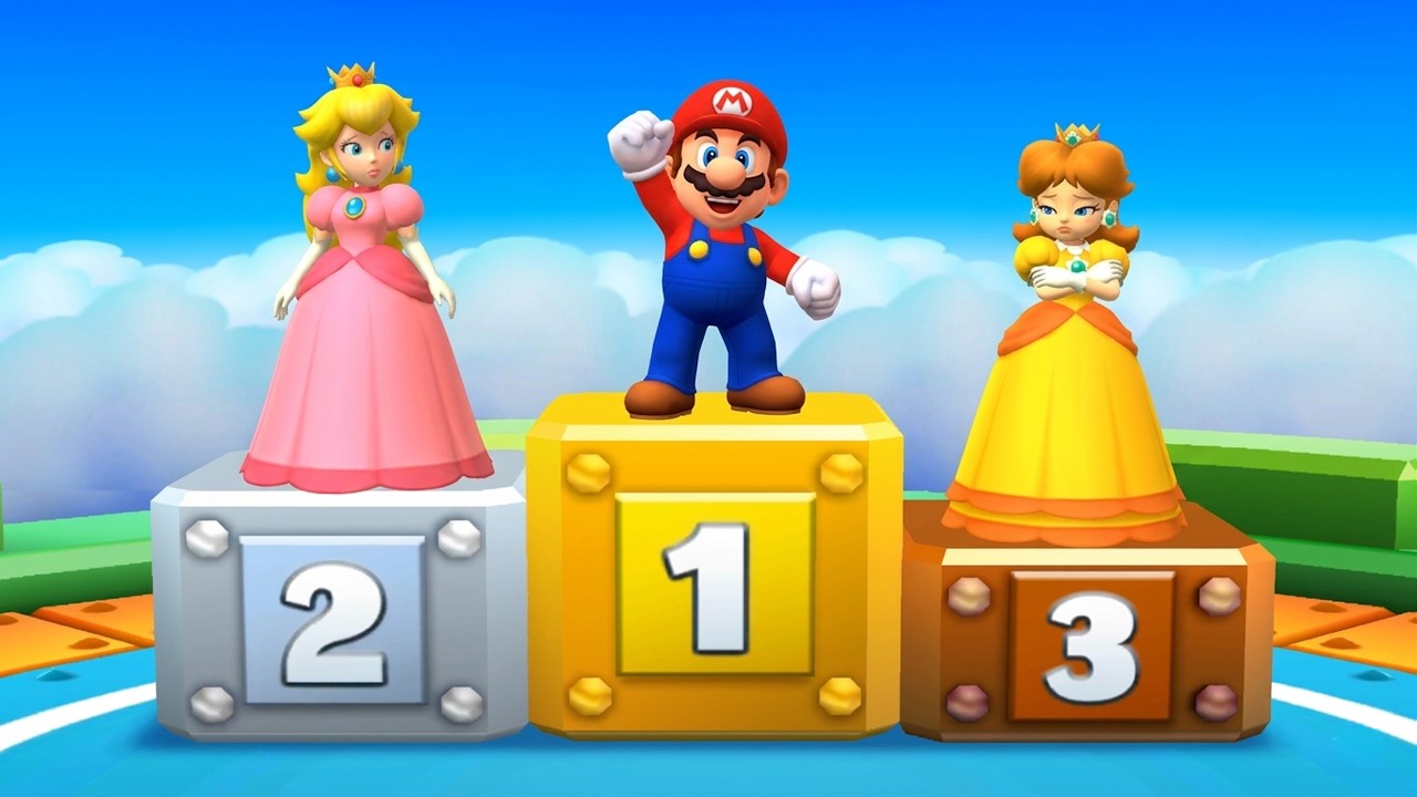 【マリオパーティスターラッシュ】ミニゲームマリオVsピーチVsディディーコングVsデイジー(COM最強 たつじん)