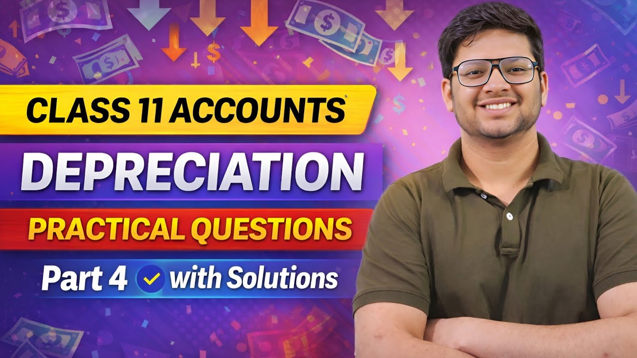 Class 11 accounts depreciation practical questions part 4 